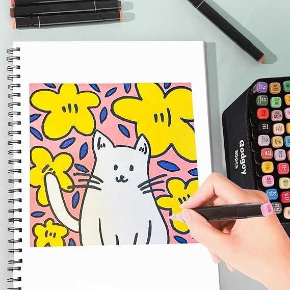 Алкохолни маркери, 80 цвята, перманентни арт маркери с двоен връх