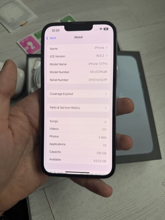 iPhone 13 Pro Sierra Blue | 128GB | Като НОВ + Airpods и Подаръци