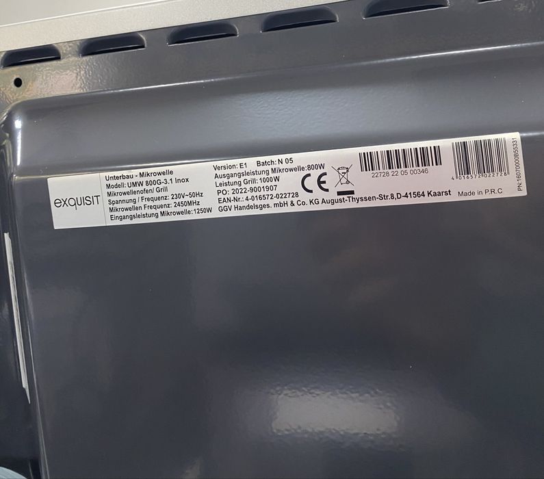 Микровълнова фурна Exquisit UMW 800G-3.1 20 литра