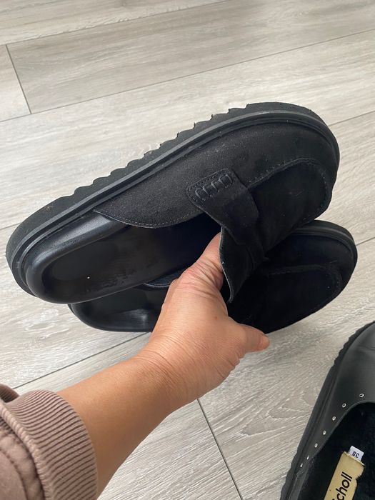 Естесвен велур и кожа чехли Scholl ,Zara