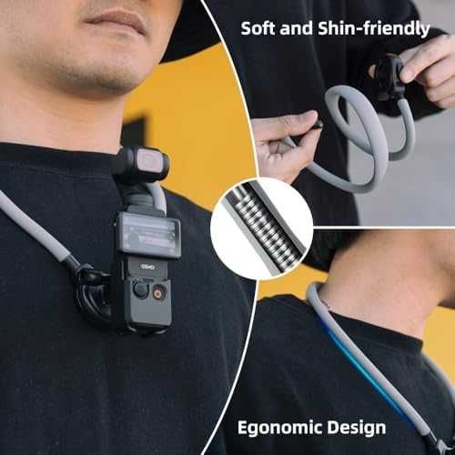 Магнитна стойка за врат за DJI Osmo Pocket 3 POV/Vlog, регулируем ъгъл