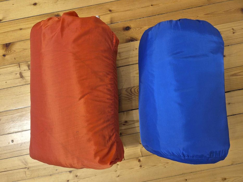 Палатка Vango, спални чували, помпа, дюшеци