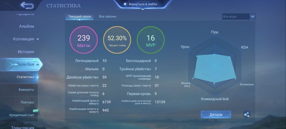 Млбб акаунт продам