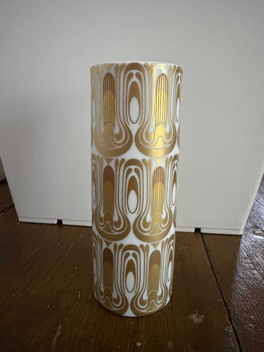 superba Vază Rosenthal Studio-Line – Bjørn Wiinblad – placată cu aur 24K – anii '70 – rară