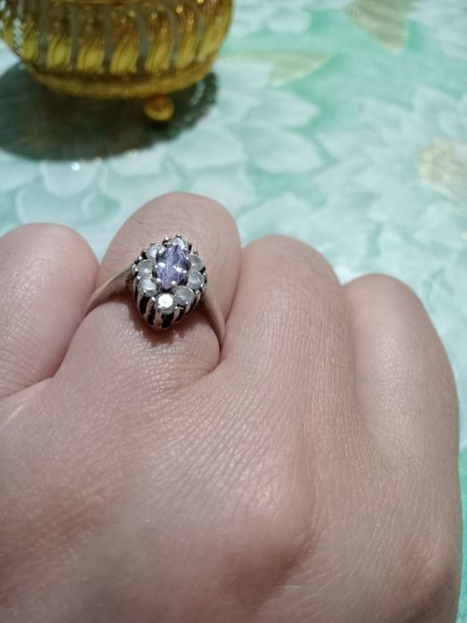 Серебро кольцо камень Аметист