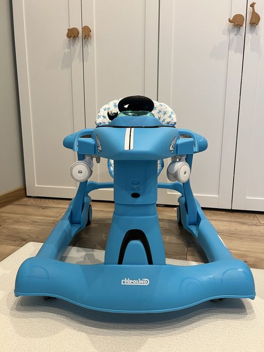 Детска проходилка 3 в 1 Chipolino - Самолетче, синя