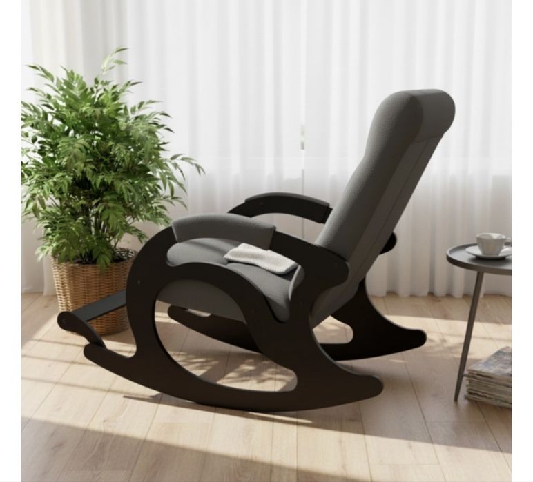 Кресло качалка серое