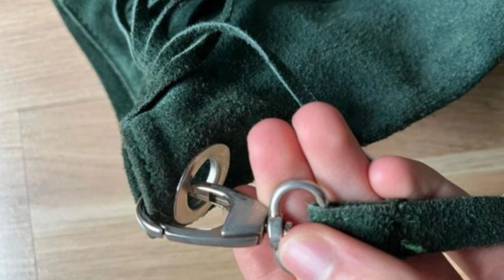 Geantă de piele verde