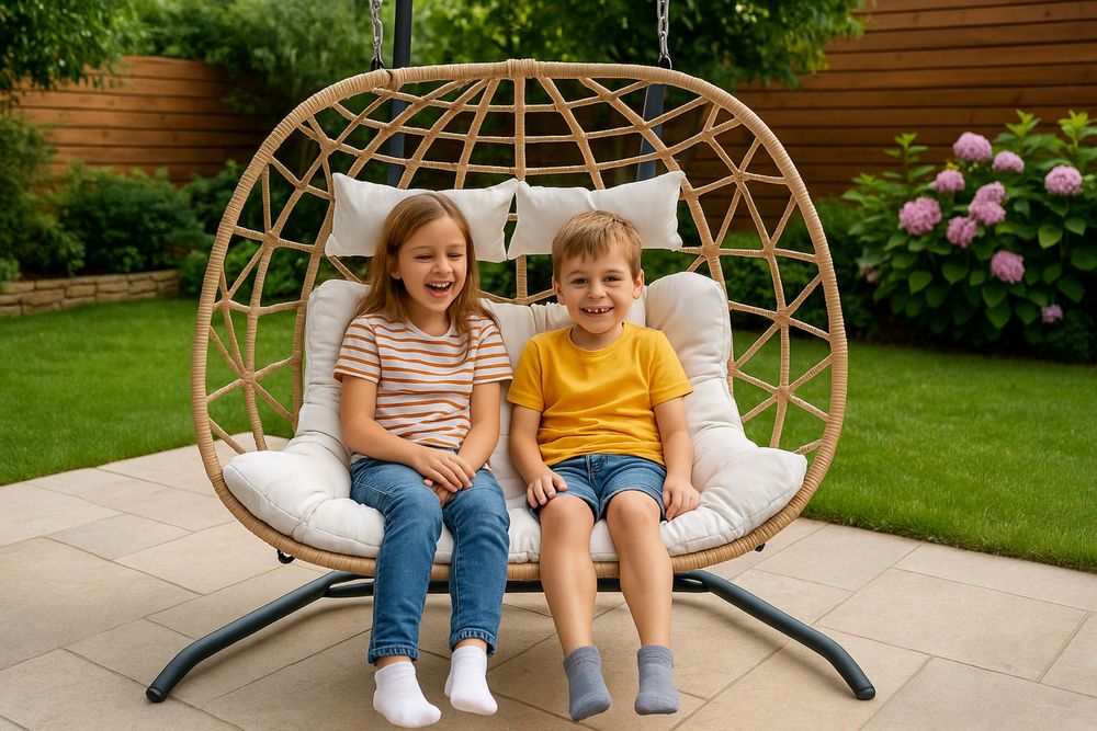 Fotoliu suspendat , scaun agatat 2 persoane Calitate