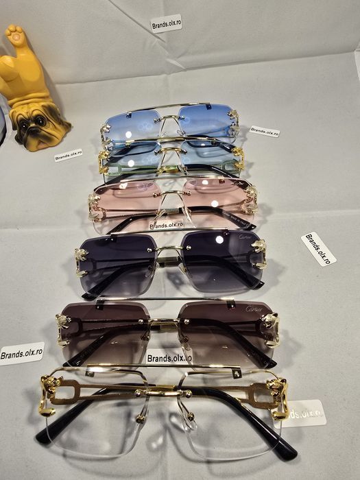 Set Ochelari de soare Cartier, Gold Frame, 8809, Made in Italy