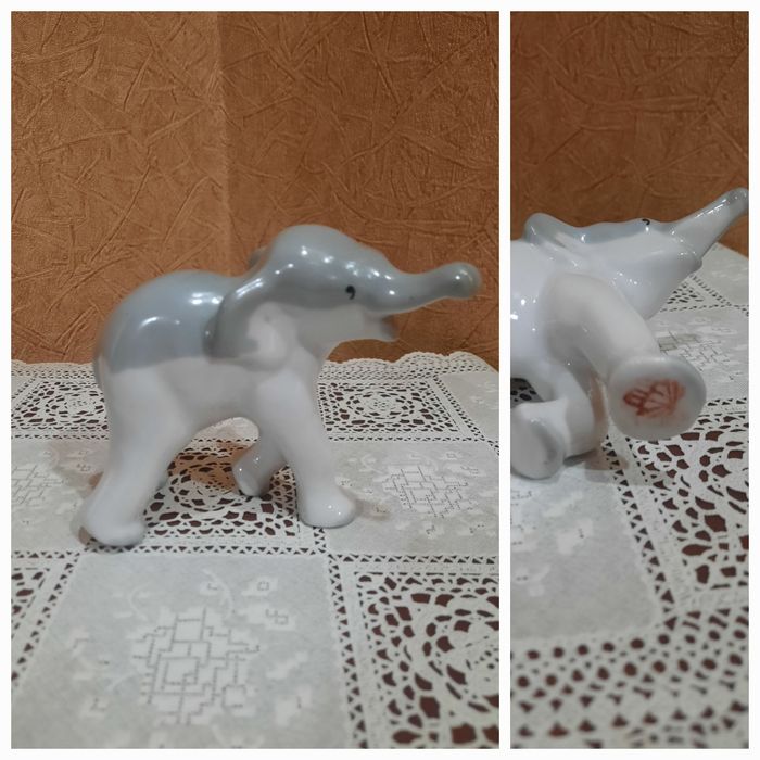 Фарфоровая фигурка "Слоник" , Ленинградская Артель "Прогресс". В идеал