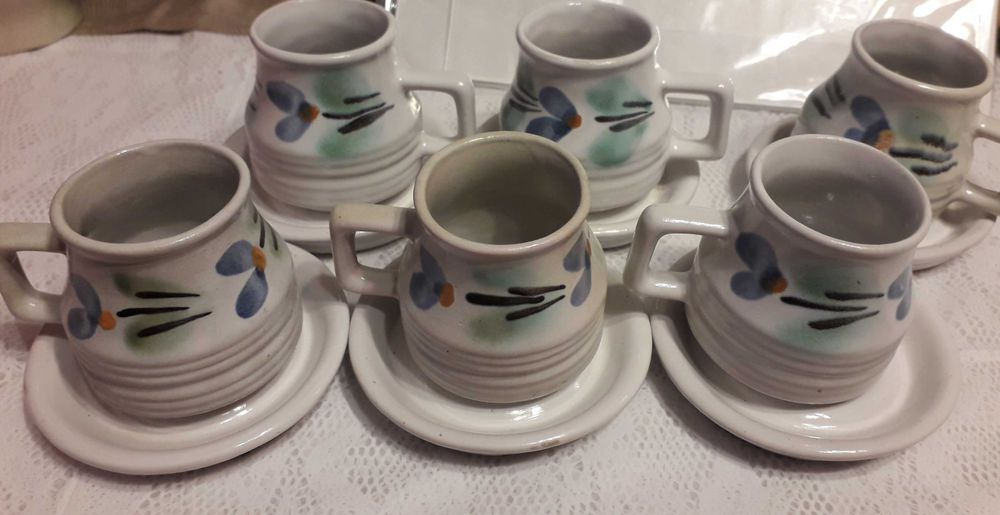 Cesti cafea 6 si farfurioare 6