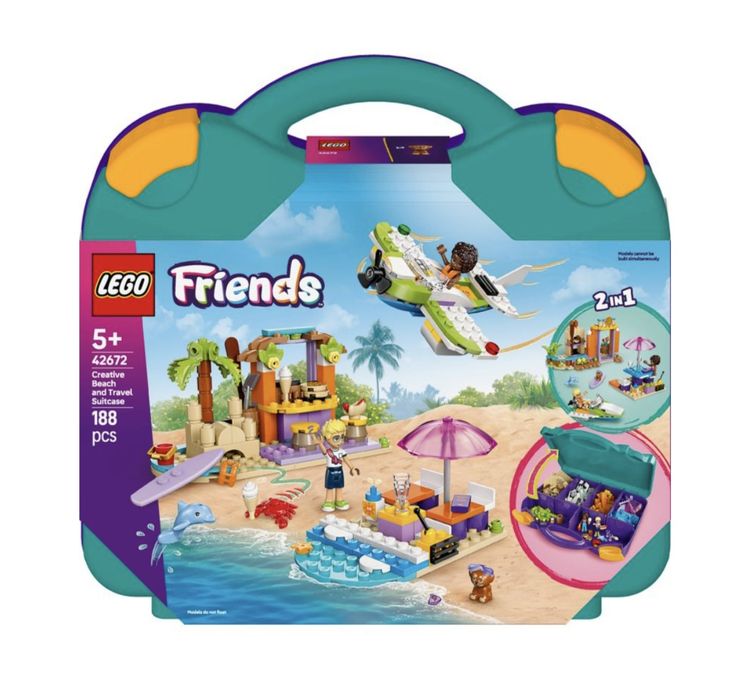 Лего LEGO Friends 2 в 1 - Творчески куфар за плаж и пътуване (42672)