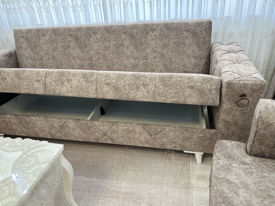 Комплект дивани 3+3+1+1 | Функция сън + ракла | Отлично състояние