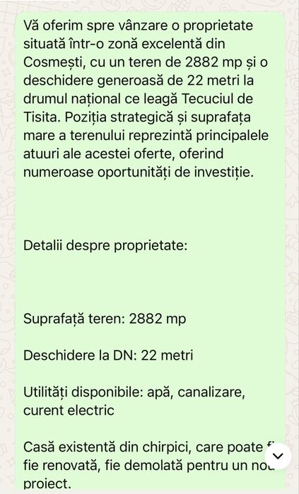 Casa de vanzare mai multe detalii la tf.