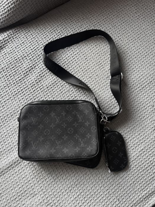 Borsetă Louis Vuitton Messenger Monogram – Negru, Unisex, cu Buzunar Detașabil