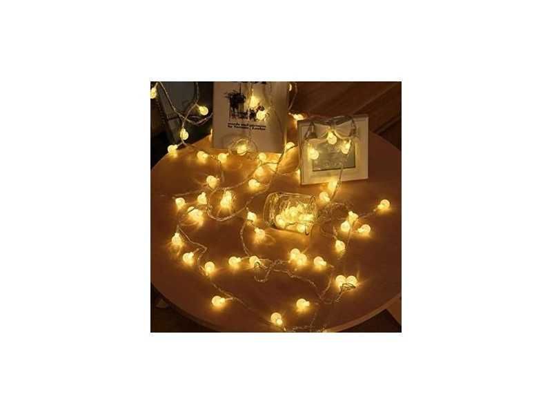 ЛЕД светлинна верига 15 метра с дистанционно на ток, външни