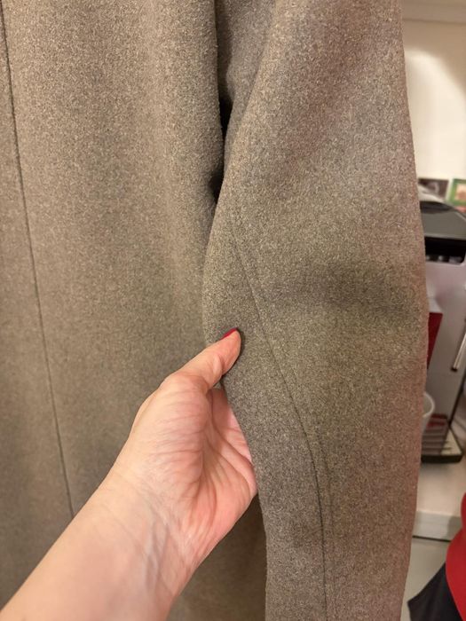 Мъжко вълнено палто в кафяв цвят ХS размер Mango