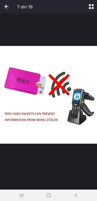 Folie protectie card bancar contactless wireless RFID, NFC