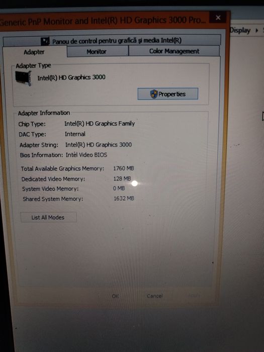 Laptop Packard Bell I5 display 17.3 inch