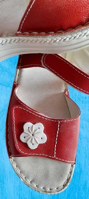 Sandale Rosu/Burgundy piele naturala 37