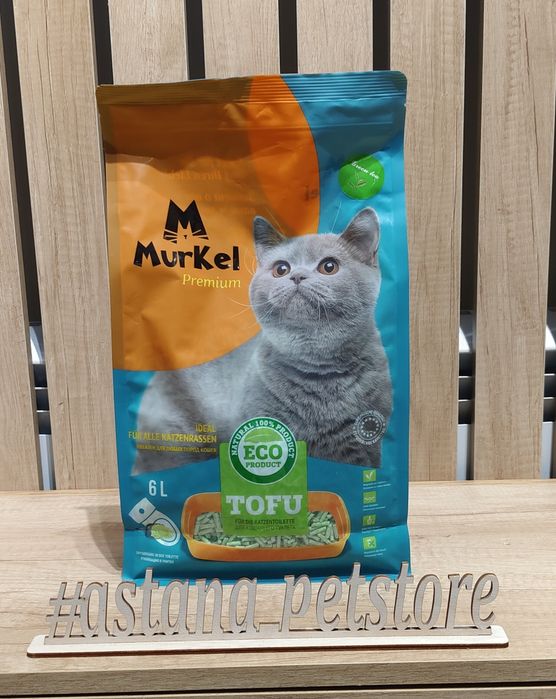 Наполнитель тофу Муркел 6л, Murkel tofu