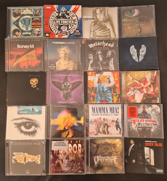 Колекция от над 110 оригинални музикални CD албуми (Rock, Metal, Pop, Alternative) + Подарък записани дискове!