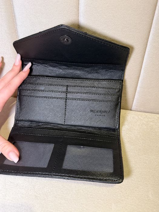 Portofel mare YSL- negru cu logo negru