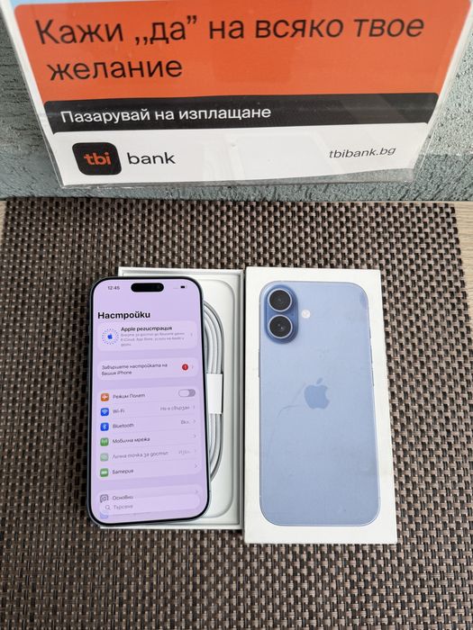 НОВ*iphone 17  Лизинг от 29€/м MIST BLUE  айфон 17 син