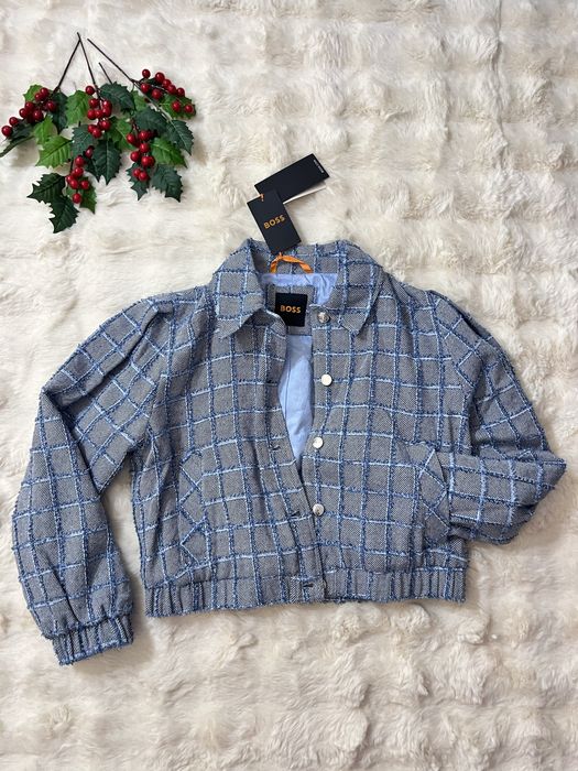 Geaca denim si tweed Hugo Boss marime L