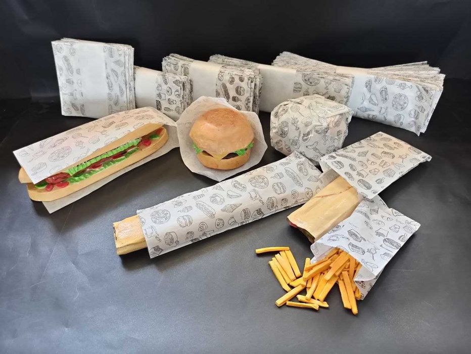 Lavash, Donar, Burger uchun qog'ozlar. Бумажная упаковка. Крафт пакеты