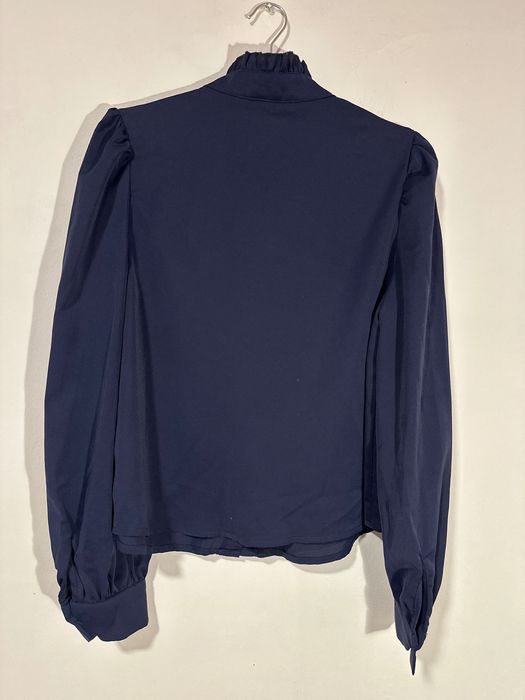 Cămașa elegantă, de birou, cu funda, bleumarin, S(36)