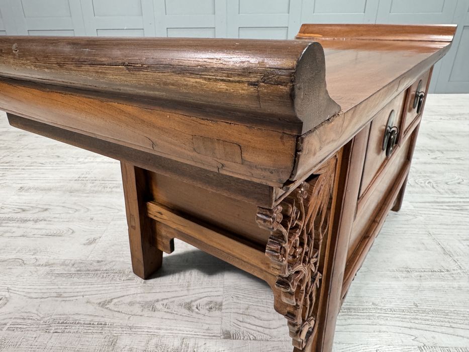 Китайски, конзолен шкаф, масив, дърворезба Д1044