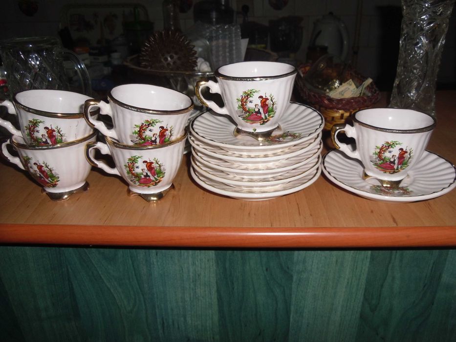 Cesti pt cafea portelan set 6 pers.