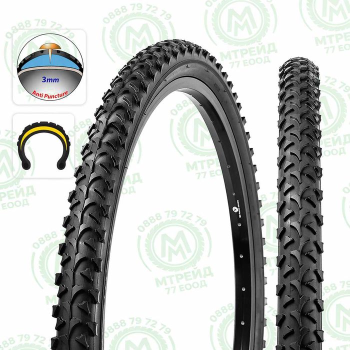 Външна вело гума WRANGLER (20x1.95) (24x1.95) (26x1.95), Защита от спукване - 3mm