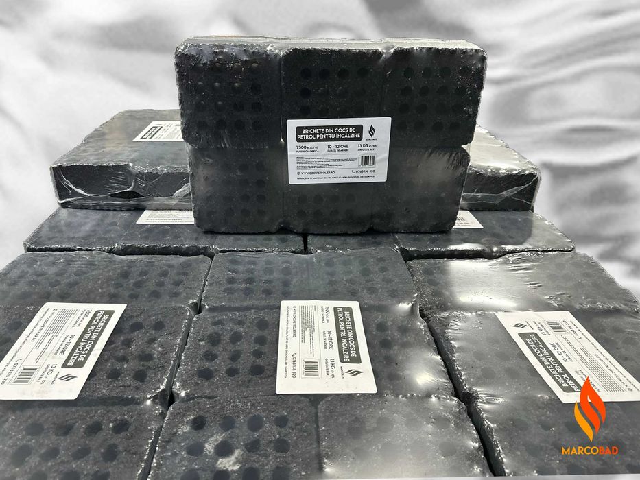 Brichete Cocs Petrolier 100% - fara adaos de lignit, huila, etc.