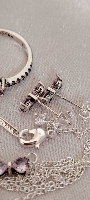 Set Nou Pandora Moments Fundiță Roz Silver S925 Ale