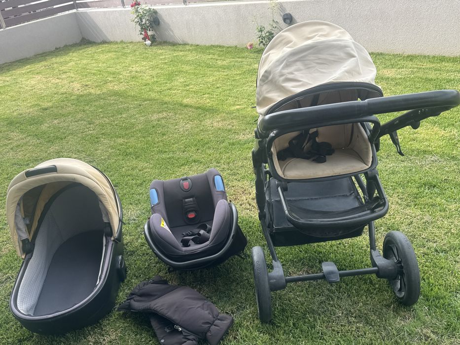 Cărucior complet Anex 3 în 1 (Landou + Sport + Scoică) – Funcționează perfect