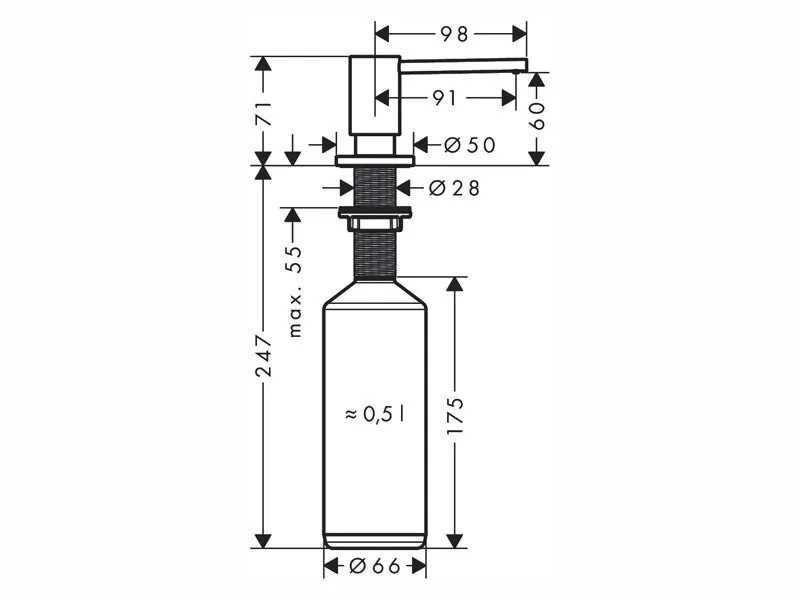 Кухненски дозатор за течен сапун - Hansgrohe