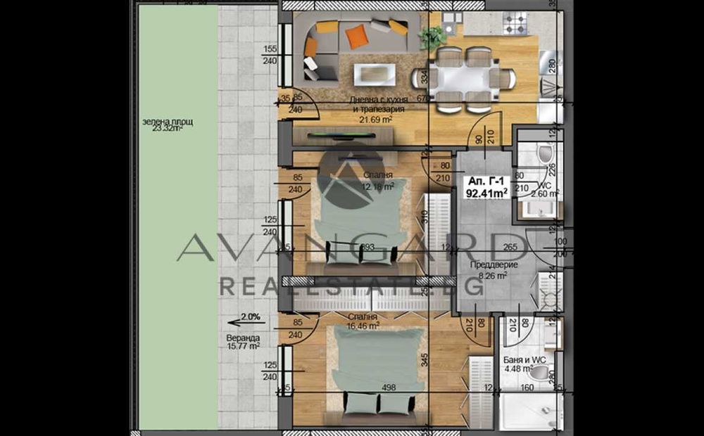 оф.19158 Тристаен с Двор Гребна база