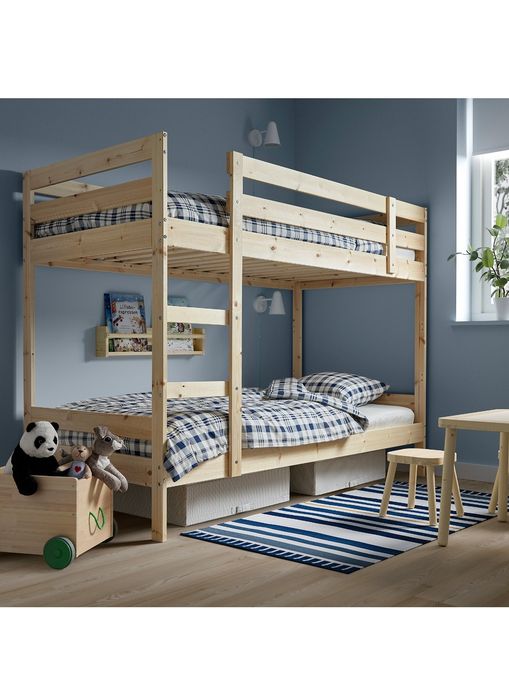 Pat suprapus copii Ikea 90x200, pin, stare excelenta