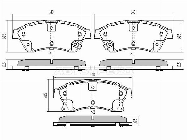 Колодки тормозные Opel Astra