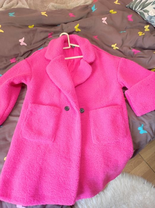 Цикламено палтенце от Shein