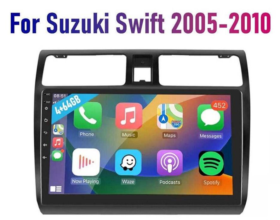Мултимедия за Suzuki Swift Android Навигация Двоен дин плеър екран
