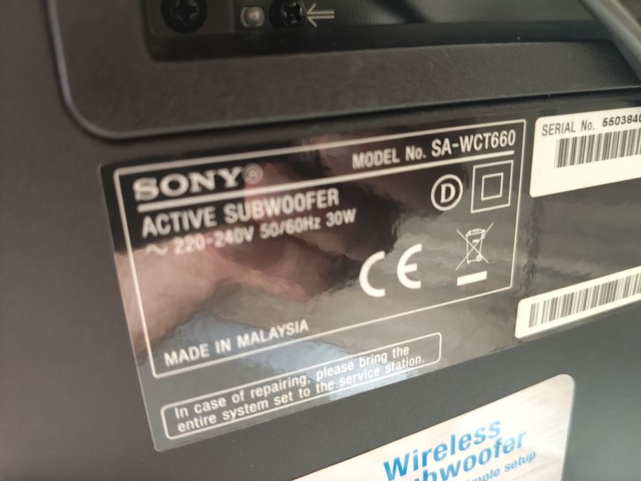 Sony SA  CT 660, soundbar + subwoofer activ conectare între ele fără fir, perfect funcționale