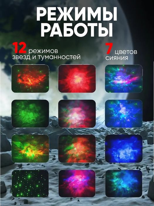 Ночник звездное небо проектор-космонавт детский