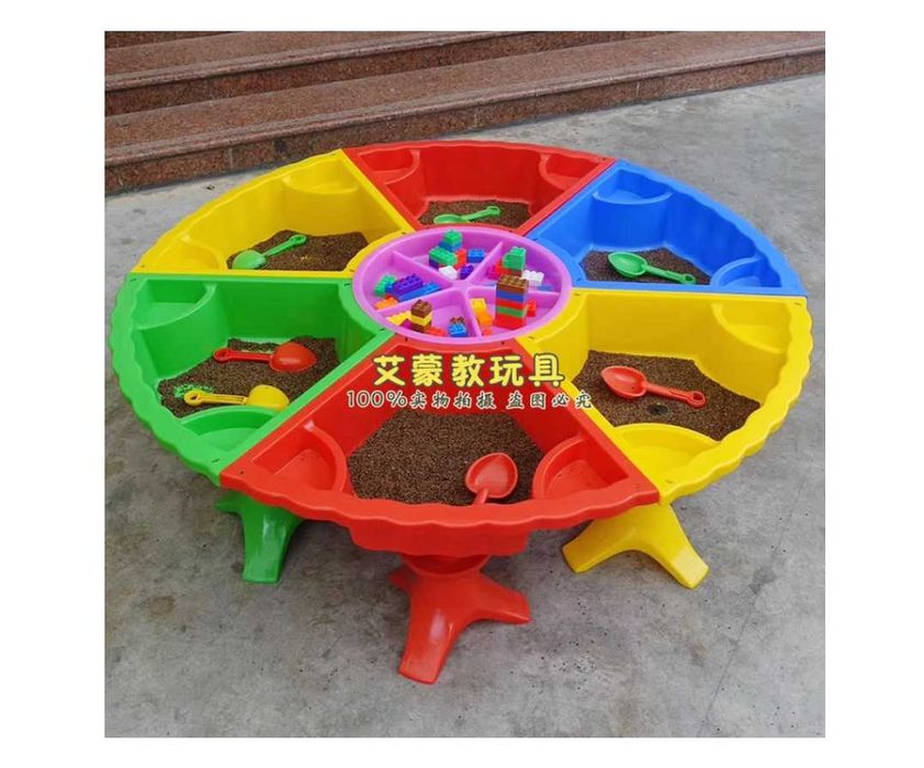 Стол пластиковый красочный песочный 1 штук-145х55 см В комплекте 6 шт