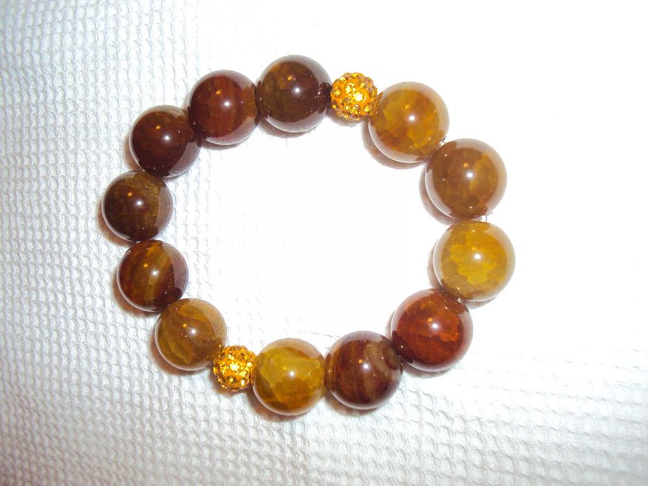 Гердан и гривна от полускъпоценен камък ЯНТАР