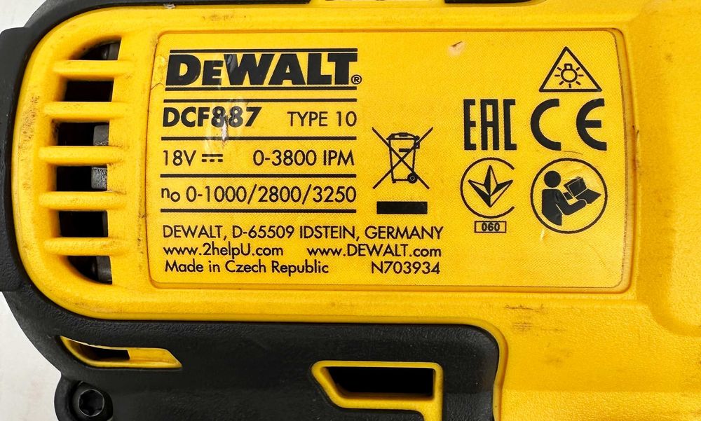 DeWALT DCF887 - Безчетков ударен импакт 18V 205Nm