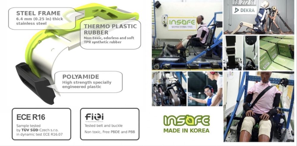 Centura de siguranta pentru gravide Insafe, testata Tuv Sud